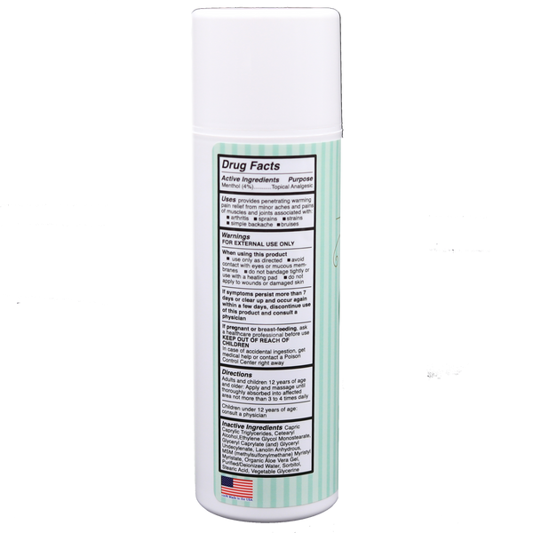 Menthol Pain Relief Cream 4% Topical Analgesic for Muscle and Joint