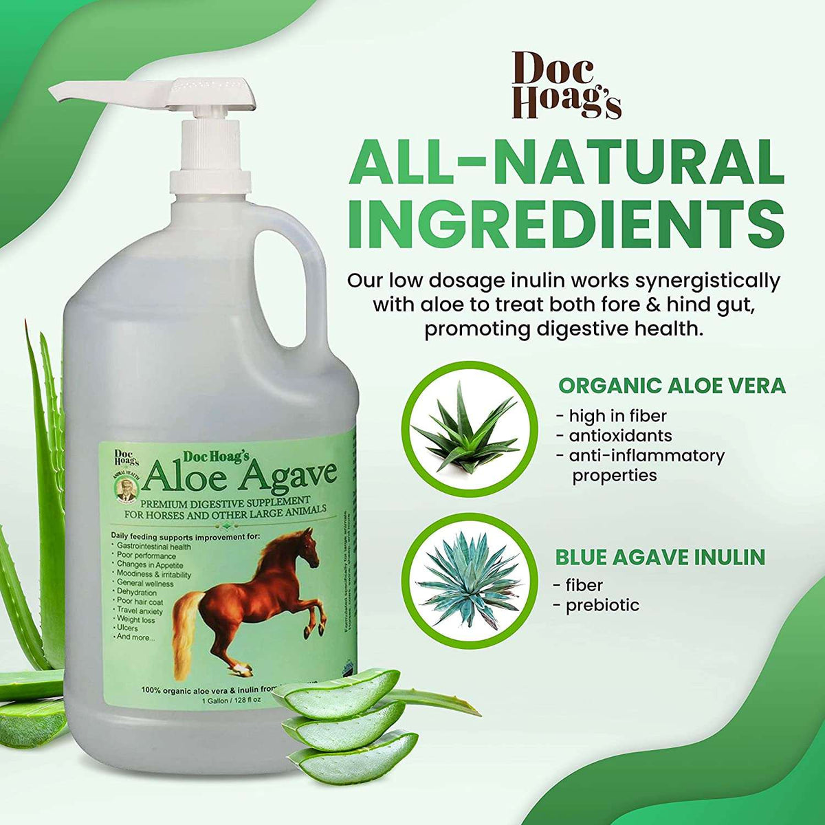 Doc Hoag's Aloe Agave Horse Digestive Support with Aloe Vera and Blue Agave