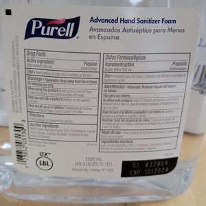 SPECIAL PURCHASE: PURELL 1905-02 Advanced Hand Sanitizer Foam Refills – 2 Pack (1200 mL, LTX-12)
