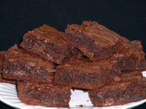 Image of plate of Nans Nummies Chocolate Chip Brownies