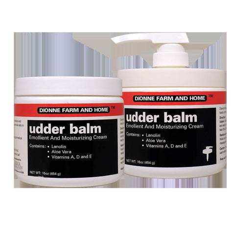 Dionne Udder Balm group picture of both sizes