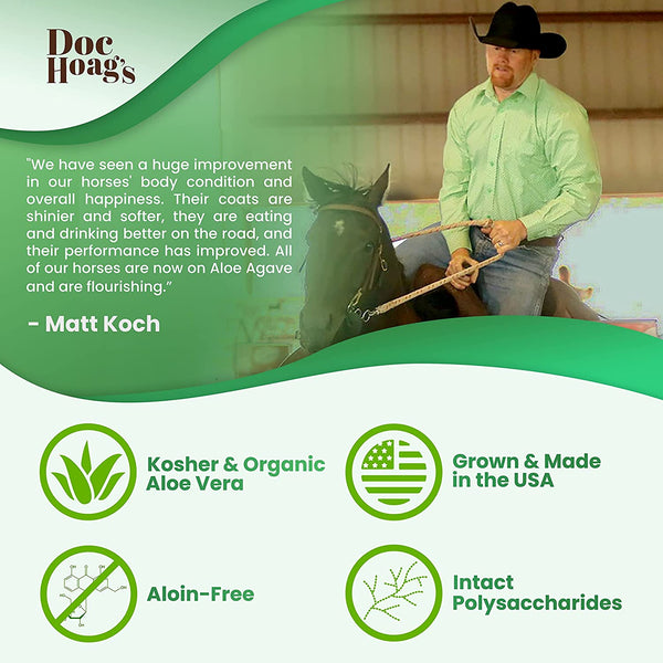 Aloe-Agave supplement for horses and other large animals by Doc Hoag's - OriginalUdderBalm.com